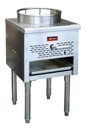 Omcan 47685 17-1/2 Inch Wok Range Liquid Propane Jet Burner 95000 BTU