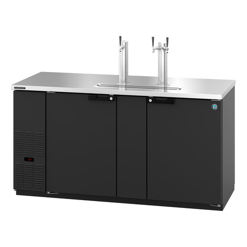 Hoshizaki DD69 - Draft Beer Cooler, direct draw, two-section, side mount self-contained refrigeration, 69-1/2"W,