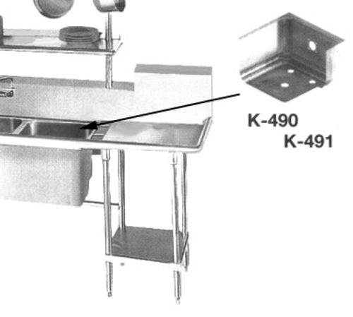 Advance Tabco K-491 - Provision for Hatco Heater (each)