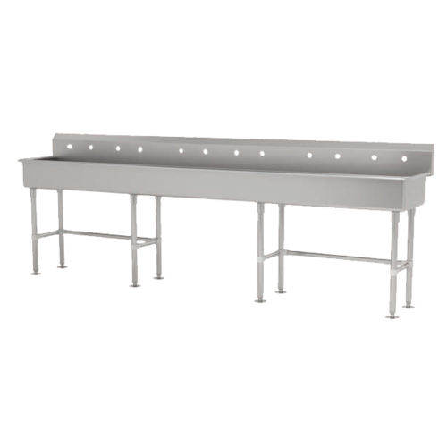 Advance Tabco FS-FM-120 - Multiwash Hand Sink, splash mount faucet provision, with stainless steel legs and flanged feet,