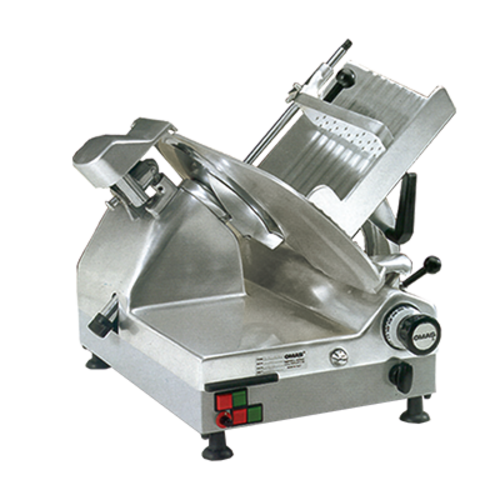 Omcan 13645 13 Inch Automatic Electric Meat Slicer Gear Driven Aluminum