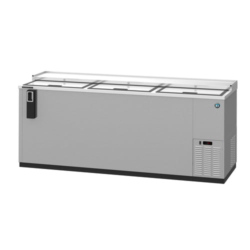 Hoshizaki CC80-S - Refrigerated Bottle Cooler, reach-in, three-section, side mount self-contained refrigeration, 80"W,