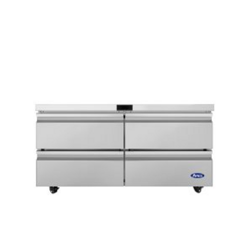 Atosa USA, Inc. AUF60D4 - Undercounter Freezer, 15.5 cu. ft., 4 drawers, 63"W, electronic temperature controller, maintains