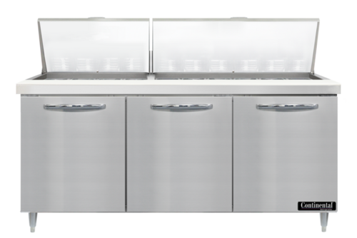 Continental Refrigerator D72N30M-FB-D Designer Line Refrigerated Prep Tables