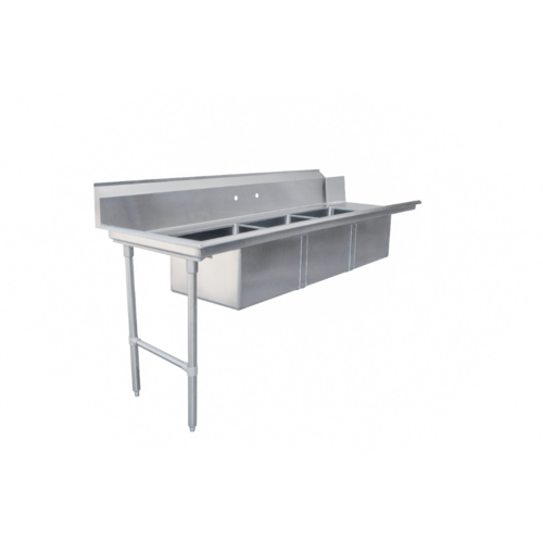 Omcan 48497 84 Inch Soiled Dishtable Left to Right Operation Stainless Steel