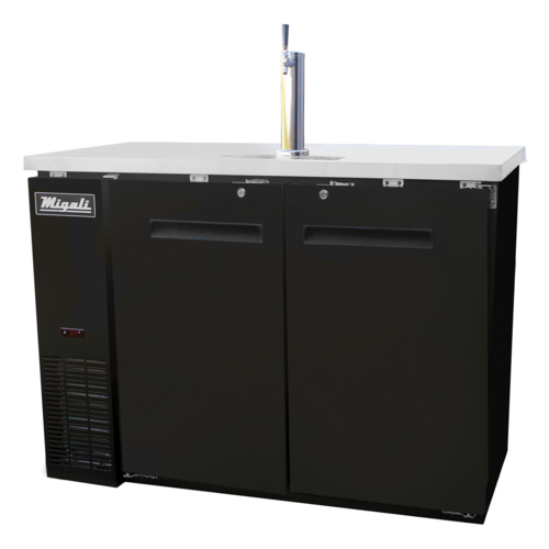 Migali C-DD48-2-HC 48" 1 Column Draft Beer Cooler, 2 Keg, 11.8 cu. ft.