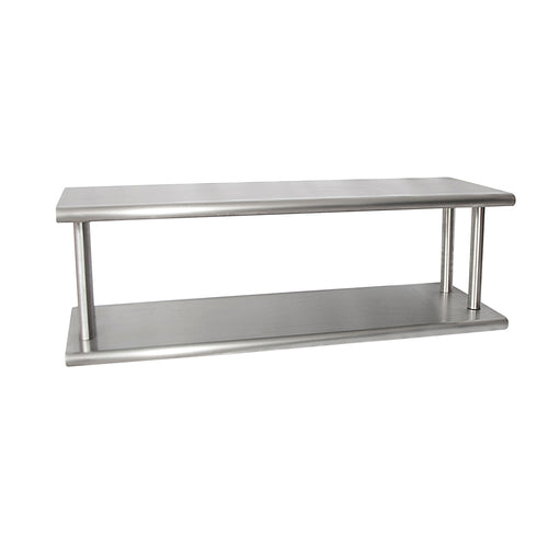 BK Resources PTS-1860-2 - Double Tier Pass Through Shelf, 60"W x 18"D, 5" maximum wall thickness, 16/304 stainless steel top,