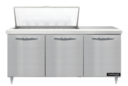 Continental Refrigerator D72N18M-FB-D Designer Line Refrigerated Prep Tables