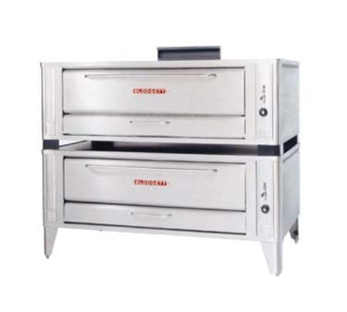 Blodgett 1060 DOUBLE - Pizza Oven, deck-type, gas, 60"W x 37"D deck interior, (2) 10" high sections, mechanical