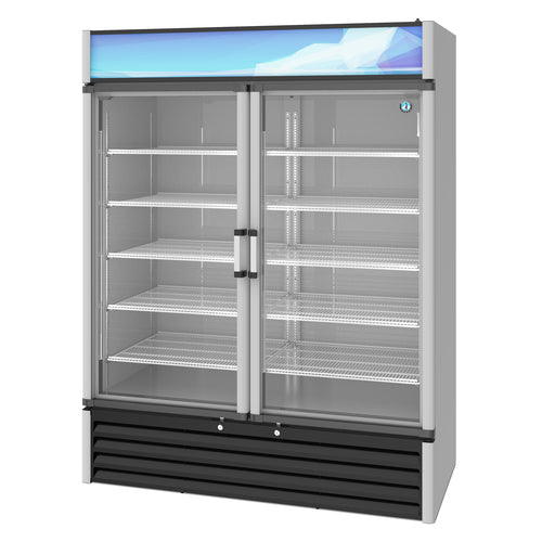 Hoshizaki RM-49-HC - Refrigerated Merchandiser, reach-in, two-section, 42.61 cu. ft., bottom mount self-contained