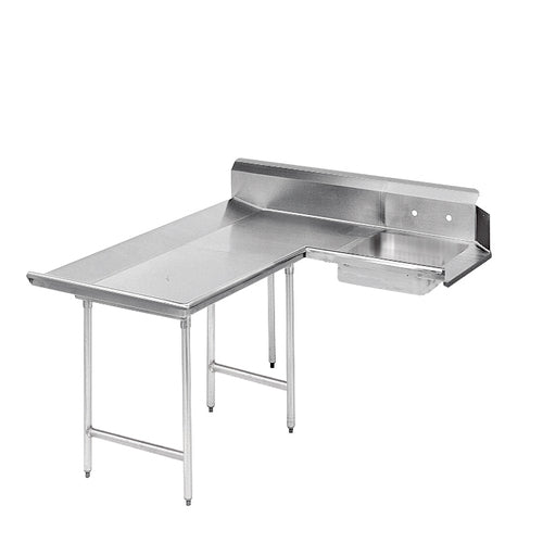 Advance Tabco DTS-D30-108L - Dishlanding-Soil Dishtable, L-shaped with landing, attaches to left of dish machine operator,
