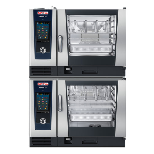 RATIONAL ICP 6-FULL ON 6-FULL E 208/240V 3 PH-QS - (Quick Ship) Two (2) (CC1ERRA.0000218) iCombi Pro® 6-Full Size Combi Ovens, double stack, electric,