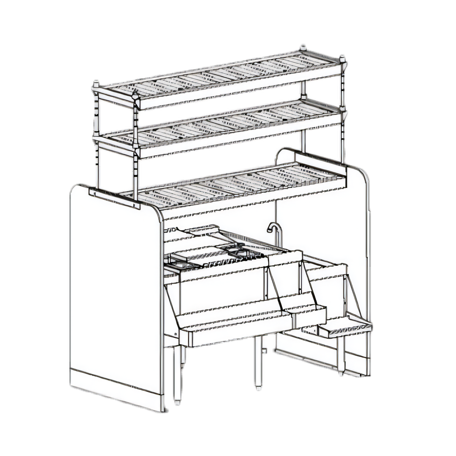 Perlick Corporation PTS54R-LF Top Shelf Bar Equipment