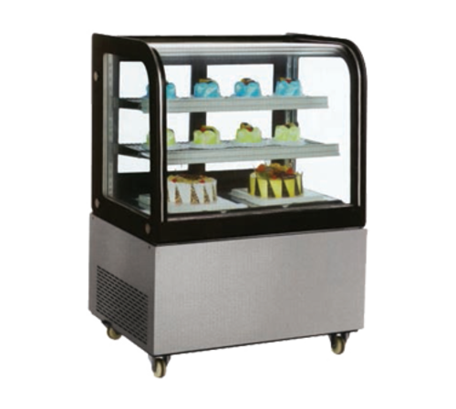 Omcan 39539 36 Inch Curved Glass Refrigerated Display Case Floor Model