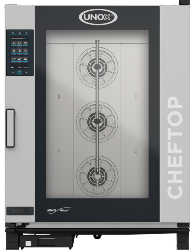 UNOX XAVC-10FS-GPLM - 
ChefTop MIND.Maps™ Plus Combi Oven/Steam Oven is a gas countertop oven that combines heat, hot air