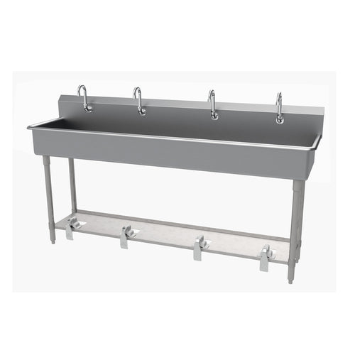 Advance Tabco FS-FM-80FV - Multiwash Hand Sink, splash mount faucet provision, with toe-operated push valve, 80