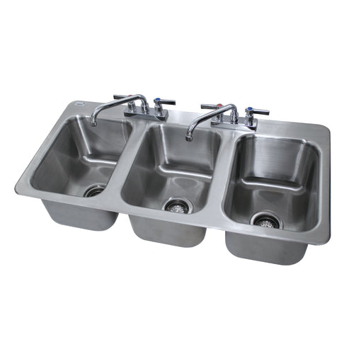 Advance Tabco DI-3-10 - Drop-In Sink, 3-compartment, 10