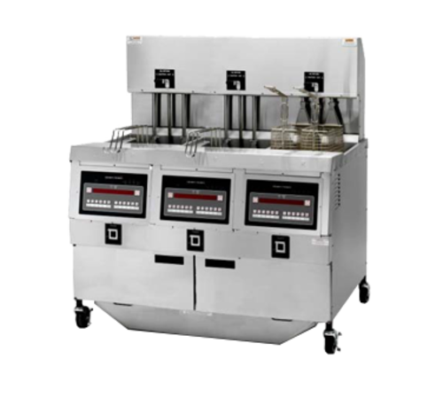 Henny Penny OGA323.0 - OGA-323 Gas Auto Lift Open Fryer, 3 wells, COMPUTRON 8000 controls, clean-put mode, 65 pound fat