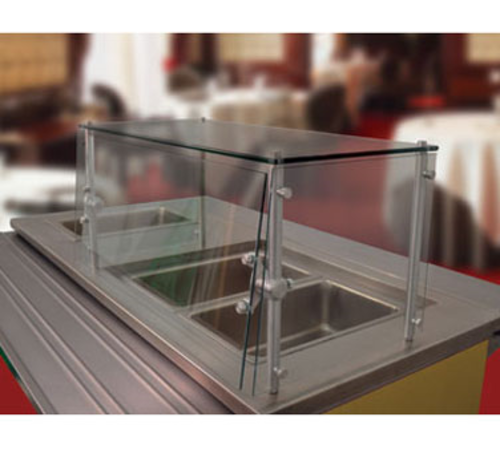 Advance Tabco GSGC-12-96 - Sleek Shield™ Food Shield, cafeteria style with adjustable front glass, 96