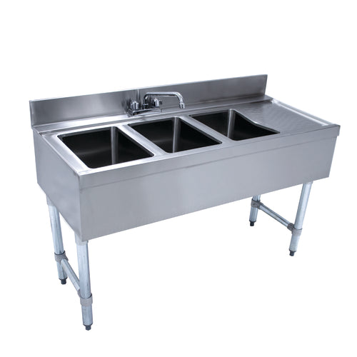 Advance Tabco CRB-43L - Underbar Basics™ Sink Unit, 3-compartment, 48