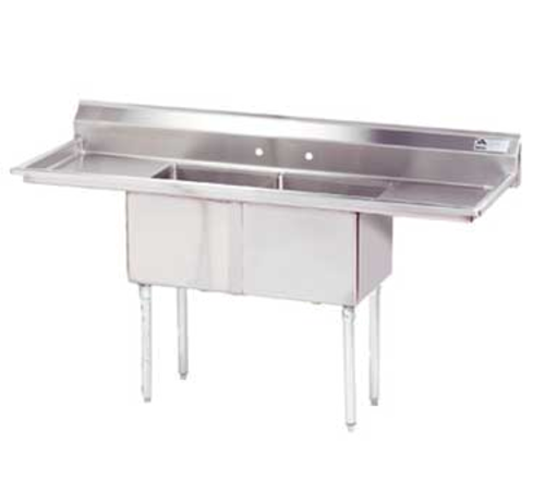 Advance Tabco FE-2-1620-18RL-X - Special Value Fabricated Sink, 2-compartment, 18