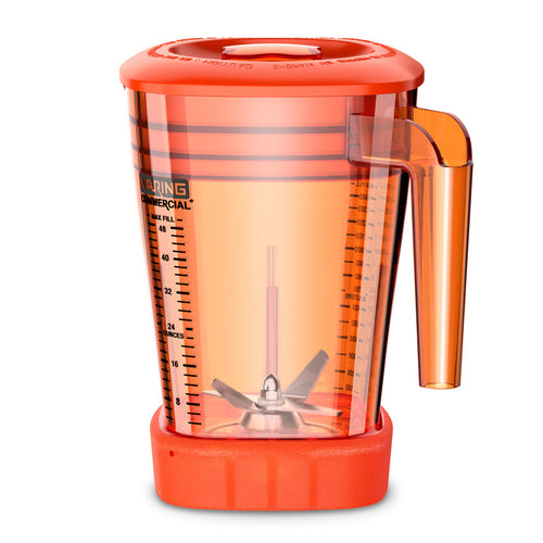 Waring CAC93X-28 - The Raptor™ Blender Container, 48 oz. capacity, orange, BPA Free, copolyester, stackable, includes: