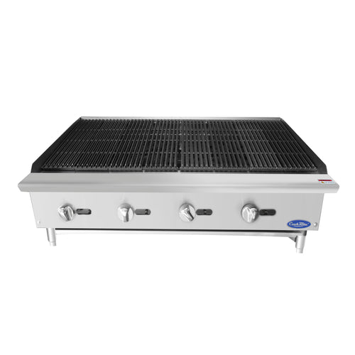 Atosa USA, Inc. ATRC-48 - CookRite Heavy Duty Radiant Charbroiler, Natural gas, countertop, 48", (4) stainless steel burners,