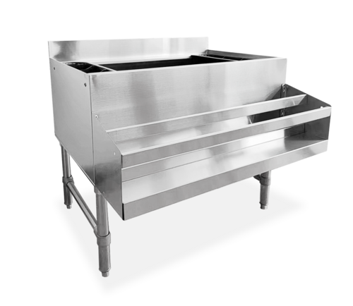 Omcan 47520 22 Inch Ice Bin 20 Gauge Stainless Steel Bowl with Drain