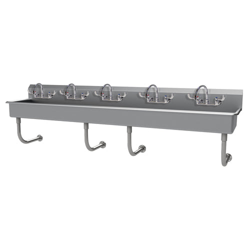 Advance Tabco FS-WM-100-ADA-F - Multiwash Hand Sink, splash mount faucet provision, wall mounted, includes (5) K-161-LU splash