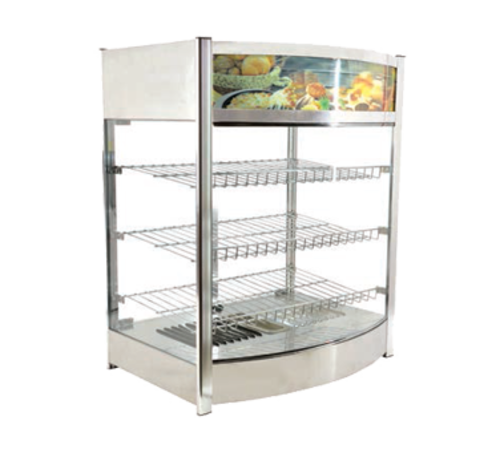 Omcan 40001 25 Inch Countertop Heated Display Case Full Service 4.84 cu ft
