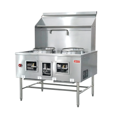 Omcan 48671 (CE-CN-W2L2-NG) Wok Range Natural Gas (2) Chambers