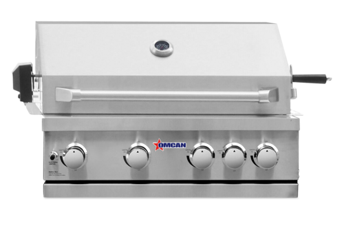 Omcan 47876 30 Inch Outdoor Gas BBQ Grill Stainless Steel with 58,000 BTU Burners
