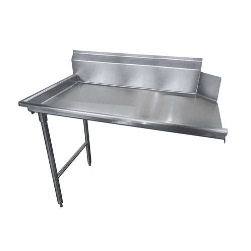 Advance Tabco DTC-S70-60L - Dishtable, clean, straight design, attaches to left of dish machine operator, 10-1/2"H backsplash,