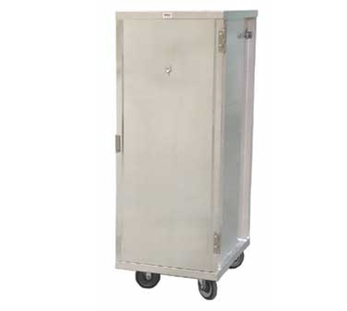 Omcan 23776 20 Inch Mobile Enclosed Cabinet Aluminum with 32 Pans
