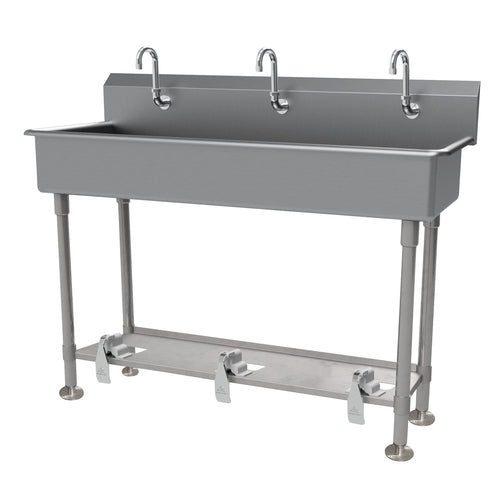 Advance Tabco FC-FM-72FV - Multiwash Hand Sink, splash mount faucet provision, with toe-operated push valve, 72