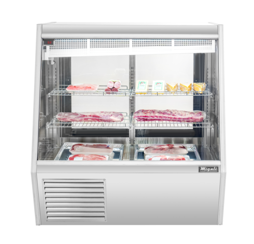 Migali C-DS-4 Deli Display Case 48.1"W x 55.4"H 22.5 cu ft Stainless, 2 Shelves, LED & Temp Control