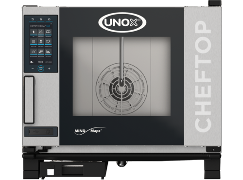 UNOX XAVC-0511-GPLM - 
ChefTop MIND.Maps™ Plus Combi Oven/Steam Oven is a gas countertop oven that combines heat, hot air
