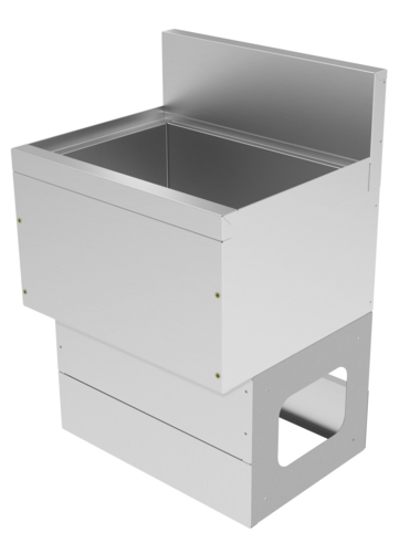 Advance Tabco SU-PED - Pedestal Base, for Prestige underbar equipment to replace legs, stainless steel on bartender side,
