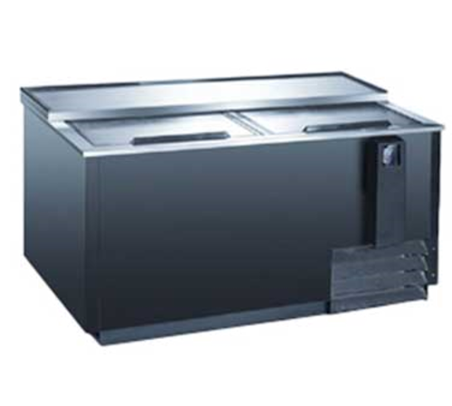 Omcan 50040 64 Inch Beer Bottle Cooler Electric Black Vinyl Aluminum