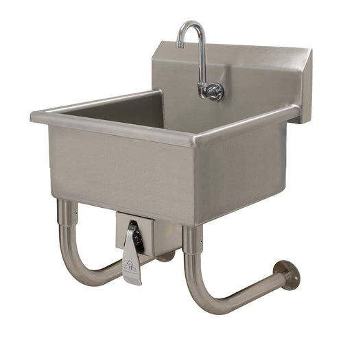 Advance Tabco FC-WM-2219KV - Service Sink, splash mount faucet provision, wall mounted, with knee valve, 20