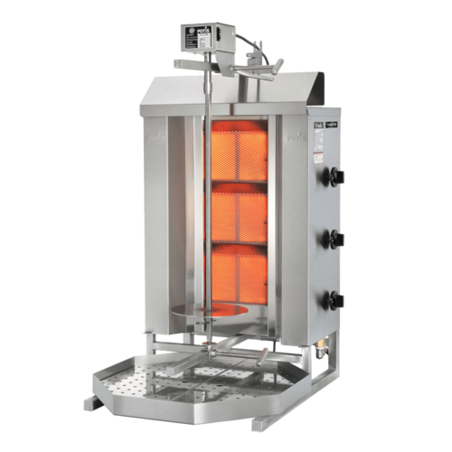 Omcan 49160 20 Inch Vertical Broiler Gas Grease Tray 3 Burners 28500 BTU