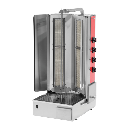 BakeMax BMDN1522R4 - Vertical Broiler, shawarma or gyro, 20"W x 25"D x 46"H, able to work either natural gas burners or