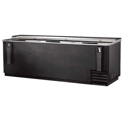 Omcan 50041 95 Inch Horizontal Beer Bottle Cooler 20.5 Cu Ft Stainless Steel Lids