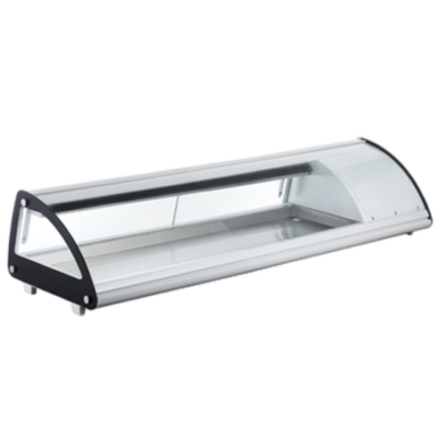 Omcan 43225 58 Inch Refrigerated Sushi Display Case Countertop 2.19 cu.ft