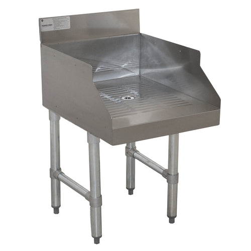 Advance Tabco SL-GS-18 - Underbar Basics™ Recessed Drainboard, underbar, for glass storage, 18