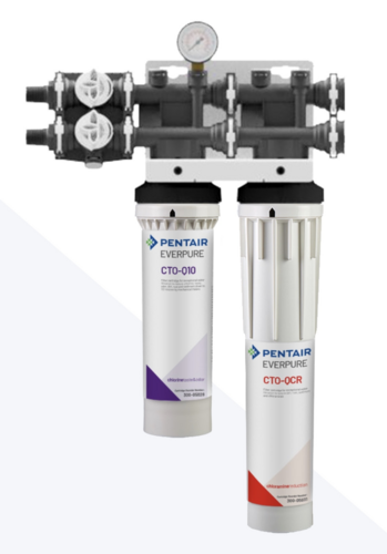 Convotherm FLT0039-COV - Water treatment system, dual-cartridge, with (2) Qwik-Twist cartridges, 0.5-microns sediment