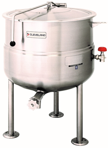 Cleveland Range KDL60 - Kettle, direct steam, 60-gallon capacity, 2/3 steam jacket design, open tri-leg base, standard with