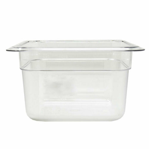Omcan 80040 - (80040) Food Pan, 1/6 size, 6-15/16" x 6-3/8" x 3-15/16" deep, clear polycarbonate, NSF (Qty Break