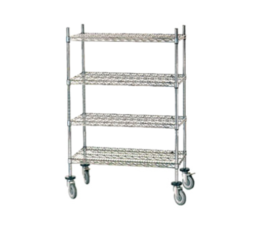 Advance Tabco MC-1848R - Stem Caster Cart, 18" wide, 48" long, (4) wire chrome finish shelves, (4) 64" chrome finish posts,