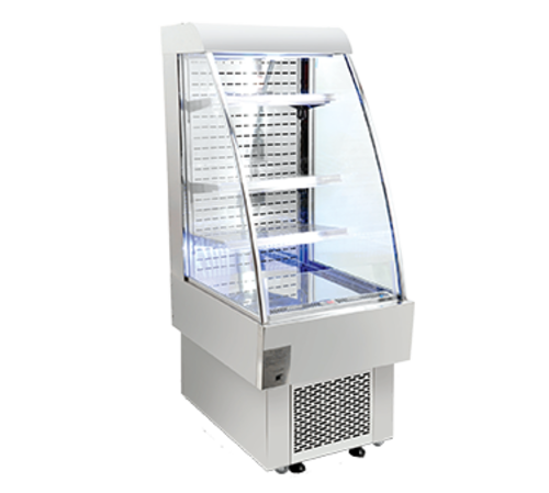 Omcan 40438 23-2/3 Inch Refrigerated Open Merchandiser 8.12 cu.ft with Casters